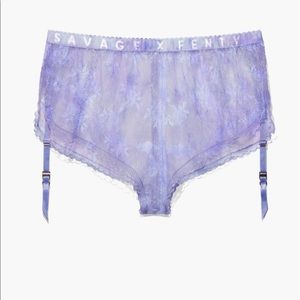 Savage XFenty Watercolor Tie dye Lace Short Garter